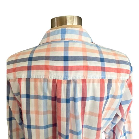 Croft & Barrow Plaid Button Down Short Sleeve Shirt Womens XL 100% Cotton Casual - Picture 5 of 9